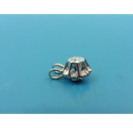 Wit gouden hanger met briljant