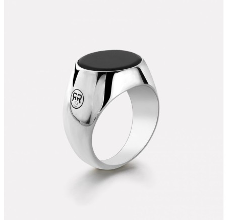 Rebel & Rose zilveren herenring onix