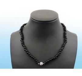 Onix collier en armband met zilveren slot