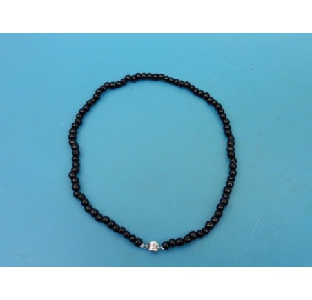 Onix collier en armband met zilveren slot