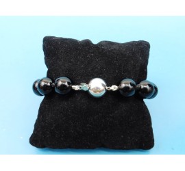 Onix armband met zilveren slot