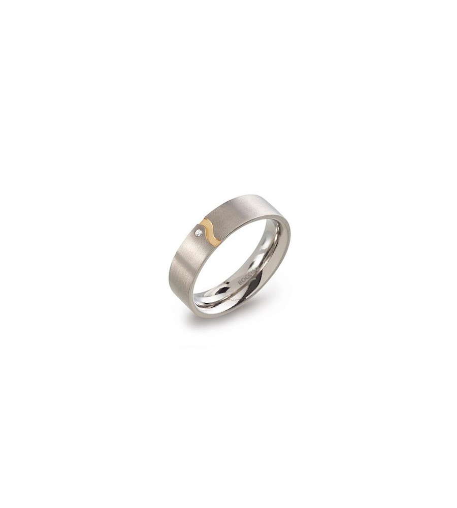 Boccia titanium ring met diamant