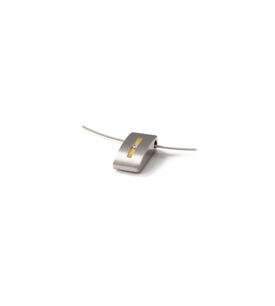 Boccia titanium hanger met briljant