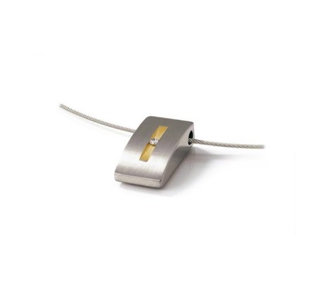 Boccia titanium hanger met briljant