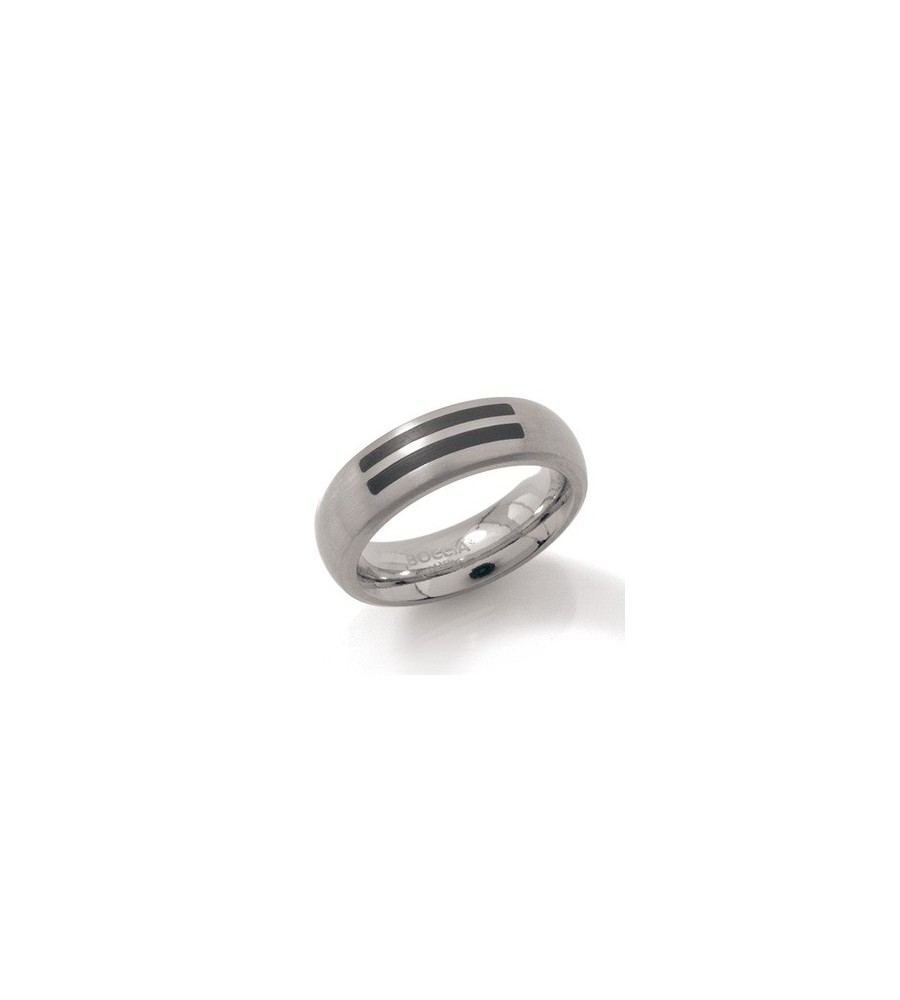 Boccia titanium ring met zilver Boccia titanium ring met zilver