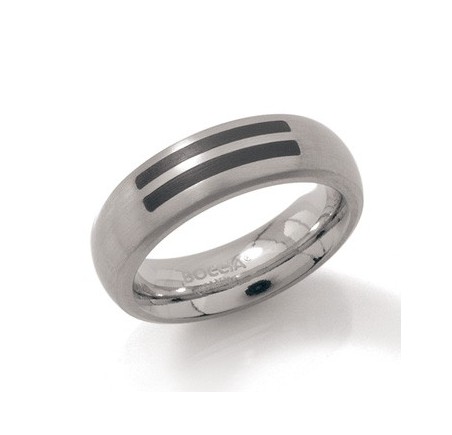 Boccia titanium ring met zilver