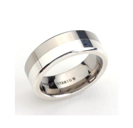 Boccia titanium ring met zilver