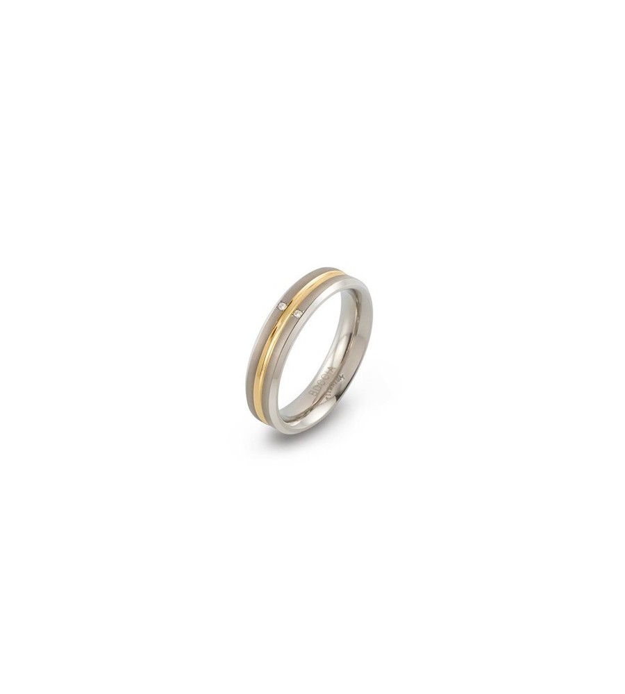 Boccia titanium ring met diamant