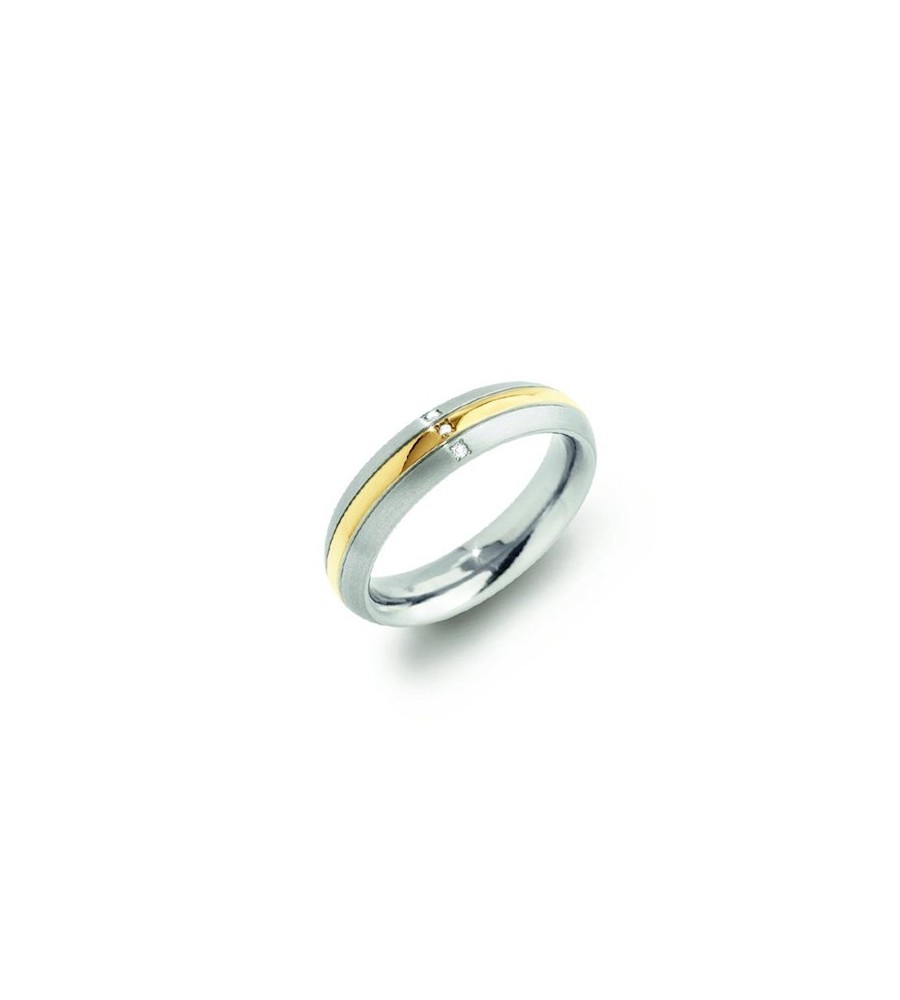 Boccia titanium ring met diamant