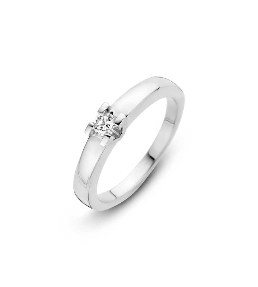 Gouden Briljant damesring solitair Volonta