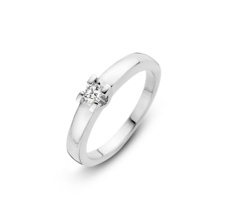 Gouden damesring solitair Volonta met briljant