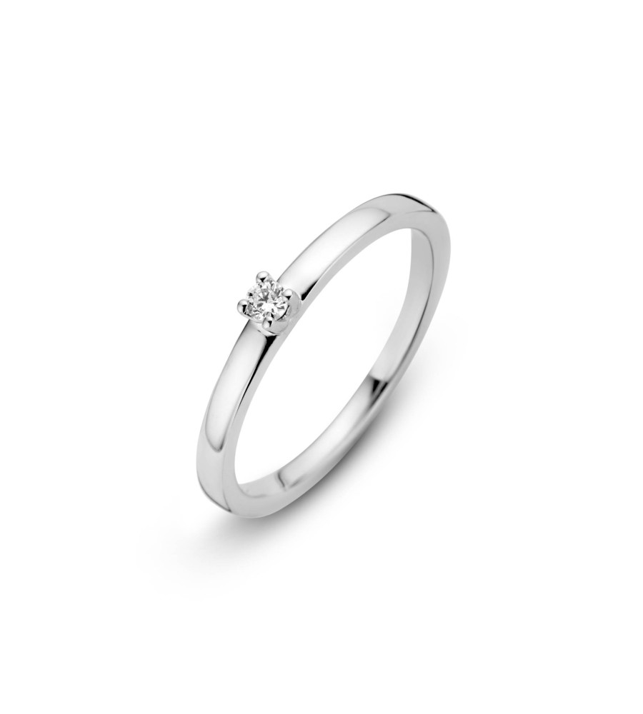 Witgouden Briljant damesring Venice