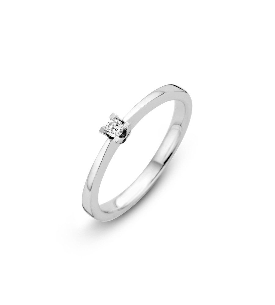 Witgouden Briljant damesring Florence