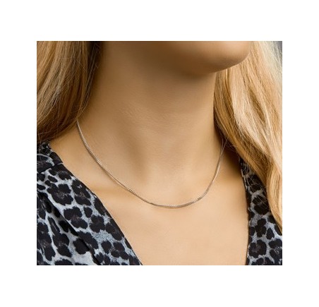 Zilveren basis collier gourmet