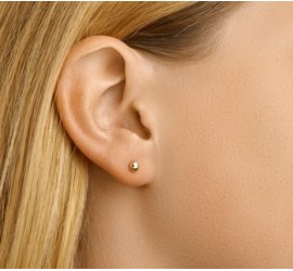 Gouden oorknopjes bolletje 2-5 mm