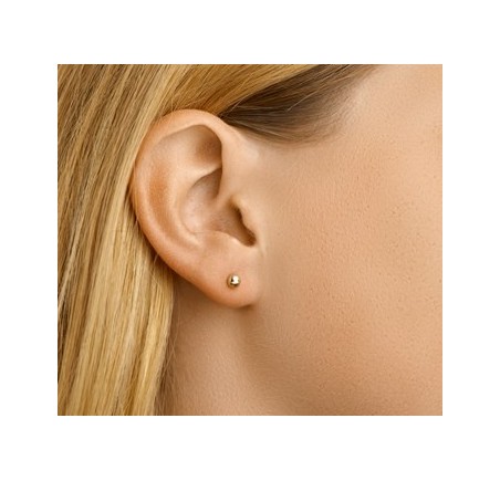 Gouden oorknopjes bolletje 2-5 mm