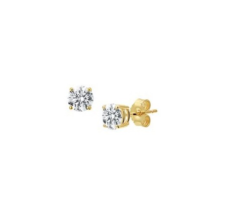 Gouden oorknopjes met zirkonia 3-6 mm