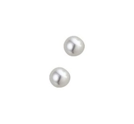 Gouden oorknopjes met zoetwater parel 4,5-7,5 mm