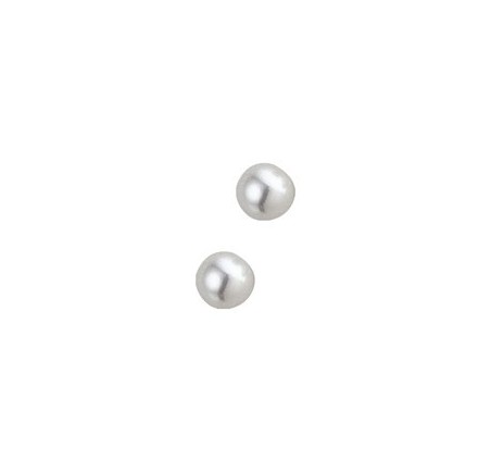 Gouden oorknopjes met zoetwater parel 4,5-7,5 mm