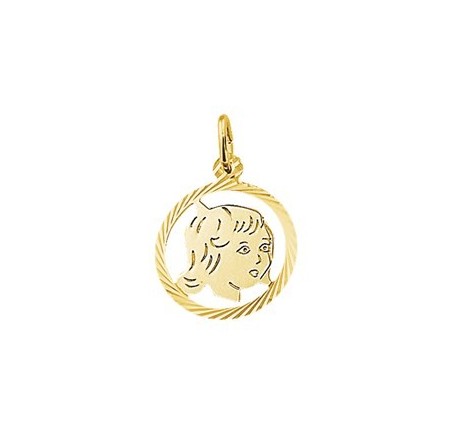Gouden kinderkopje meisje 16-19 mm