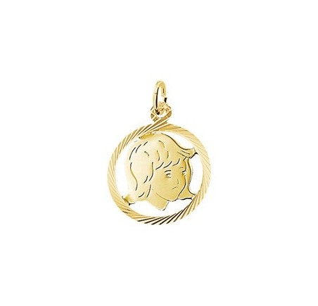 Gouden kinderkopje meisje 16-19 mm
