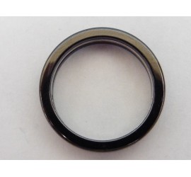 Wit gouden damesring met diamant en keramiek