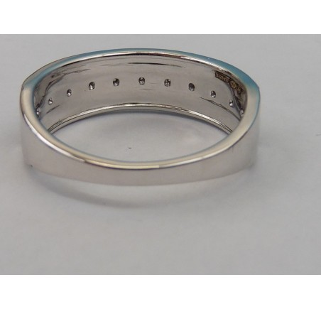 Wit gouden damesring met briljant