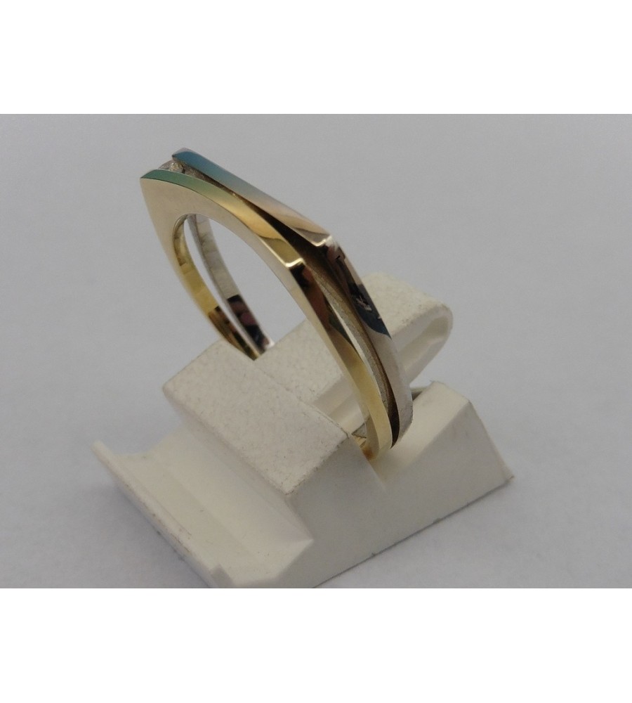 Gouden damesring met briljant