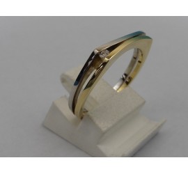 Gouden damesring met briljant