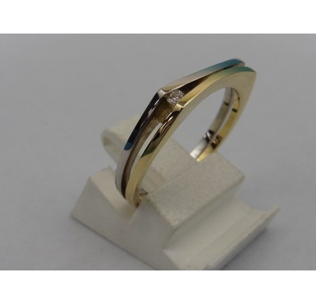 Gouden damesring met briljant