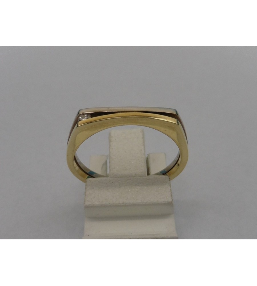 Gouden damesring met briljant