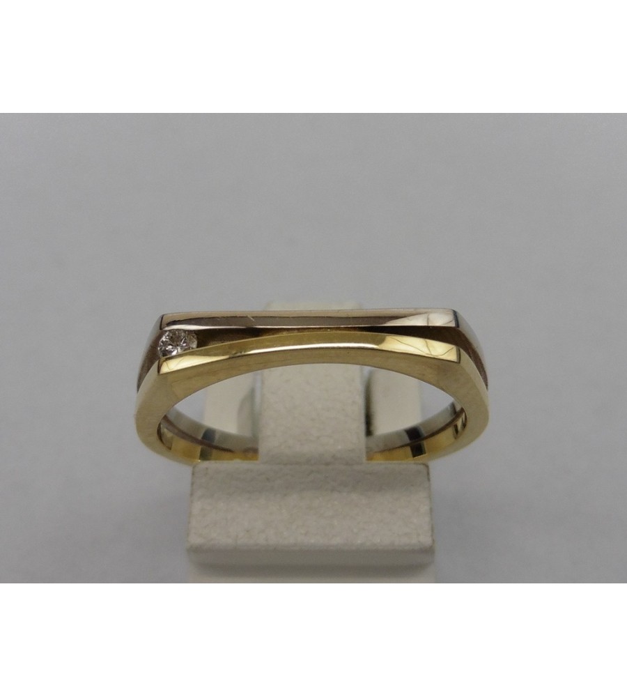 Gouden damesring met briljant