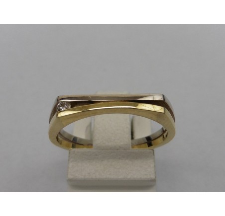 Gouden damesring met briljant