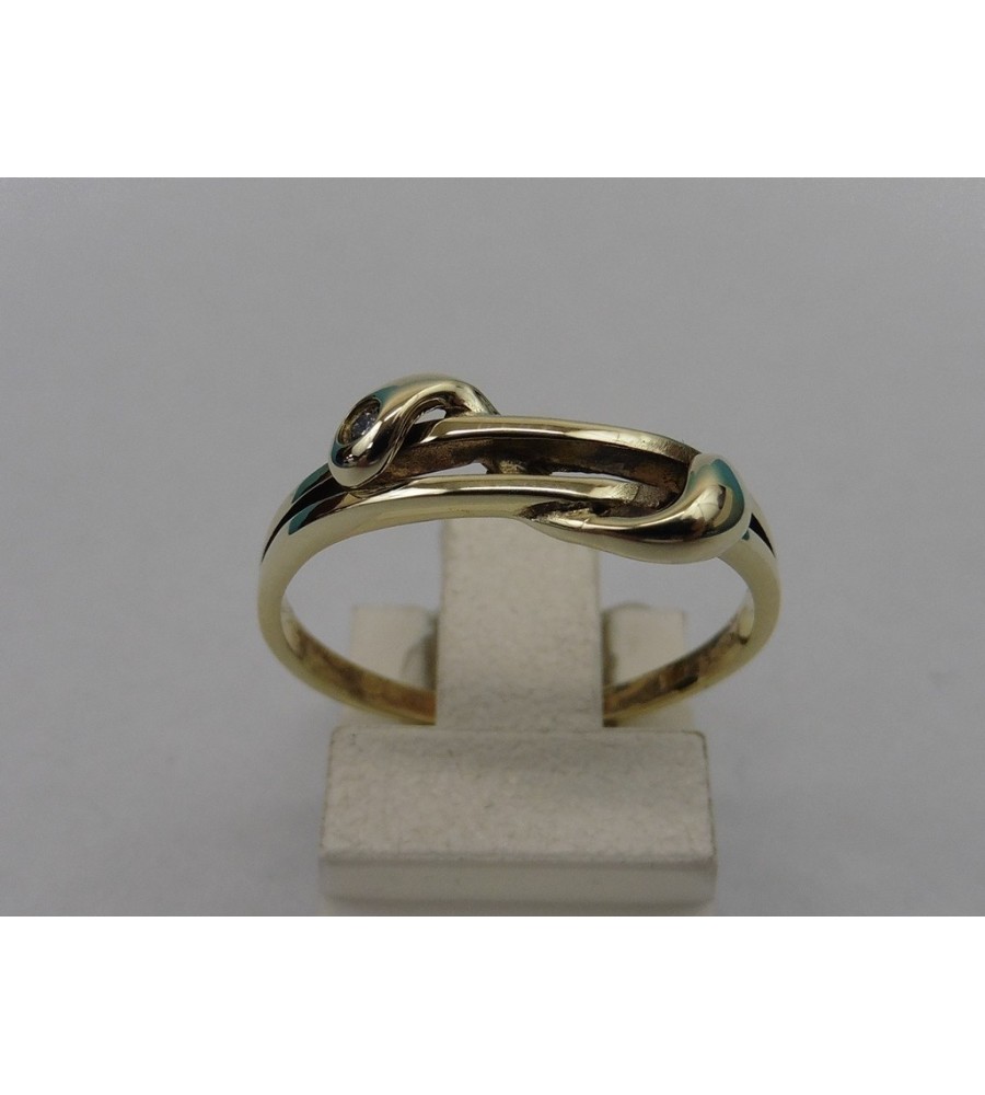 Gouden damesring met briljant