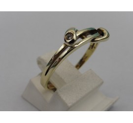 Gouden damesring met briljant