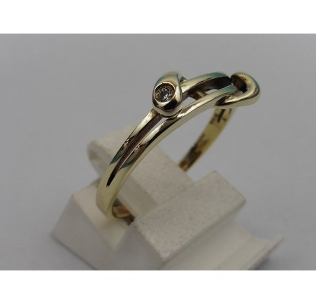 Gouden damesring met briljant