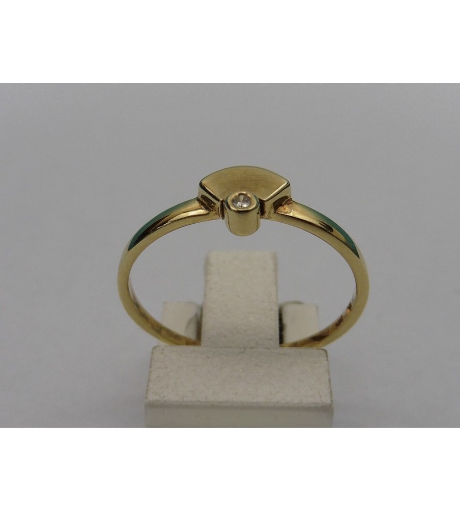 Gouden damesring met briljant