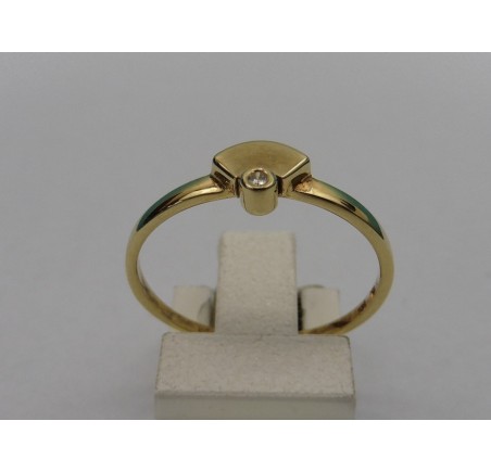 Gouden damesring met briljant