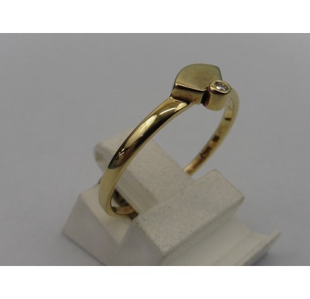 Gouden damesring met briljant