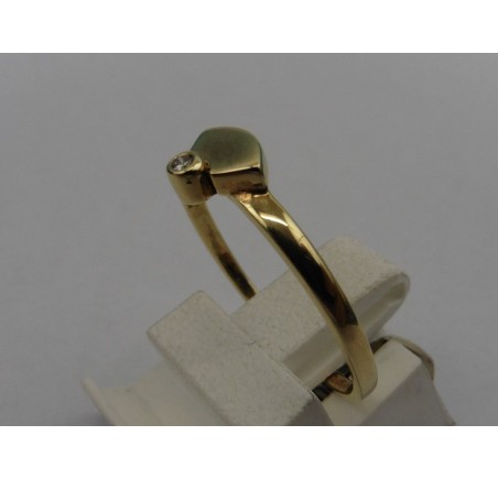 Gouden damesring met briljant
