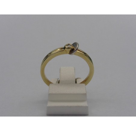 Gouden damesring met briljant