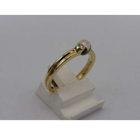 Gouden damesring met briljant
