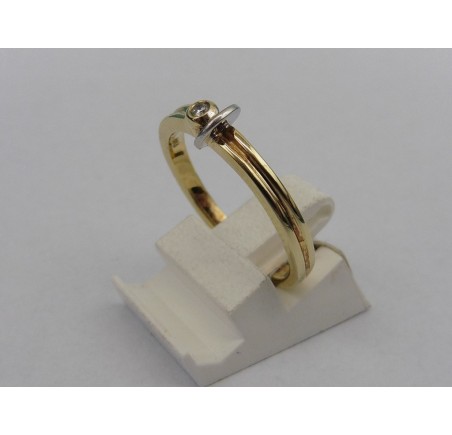 Gouden damesring met briljant