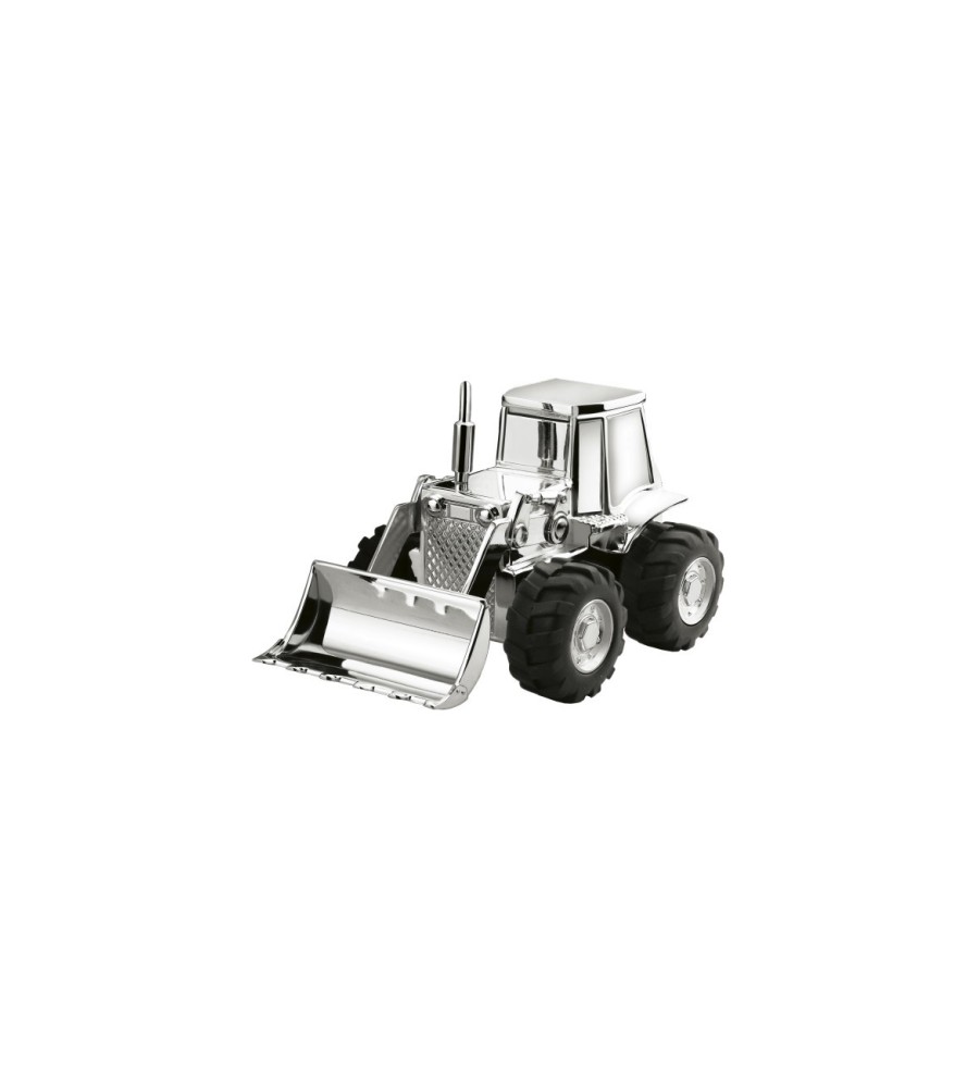 Verzilverde spaarpot shovel