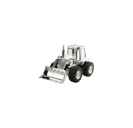 Verzilverde spaarpot shovel