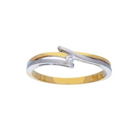 Gouden damesring met diamant