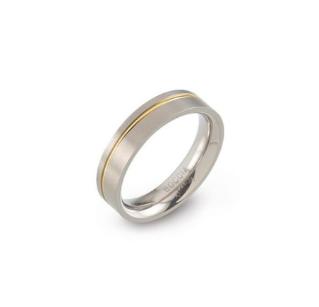 Boccia titanium ring met diamant