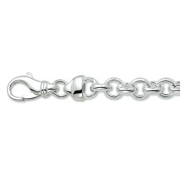 Zilveren jasseron collier