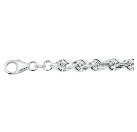 Zilveren koord armband