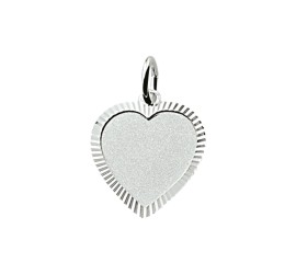 Zilveren graveerplaatje hartje